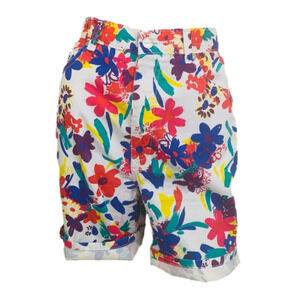 Vintage 90s Multi Color Floral High Waist Shorts Size 9 Retro Y2K